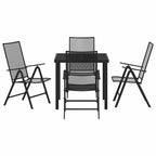 Conjunto de Comedor de Jardín 5 pcs Antracita