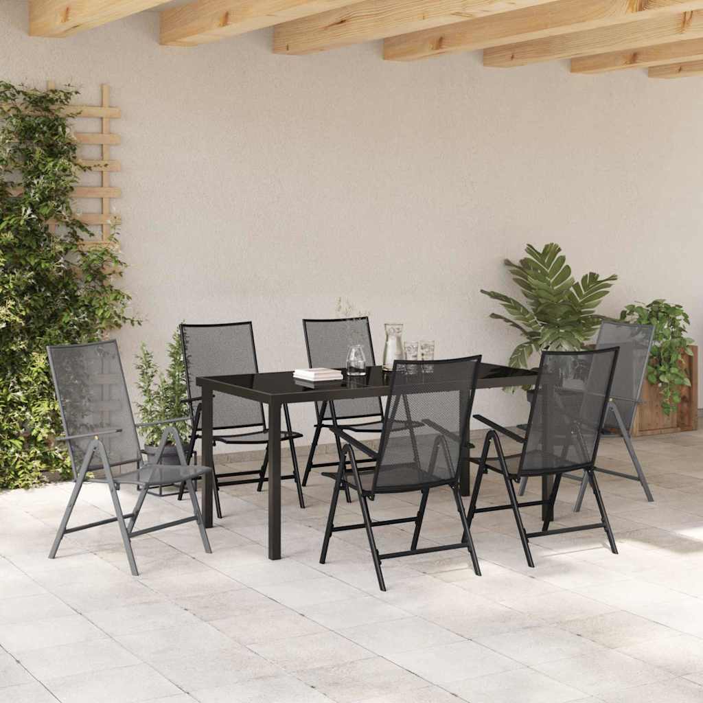 Conjunto de Comedor de Jardín 7 pcs Antracita