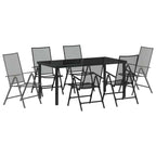 Conjunto de Comedor de Jardín 7 pcs Antracita