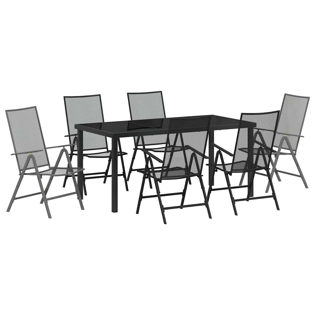 Conjunto de Comedor de Jardín 7 pcs Antracita