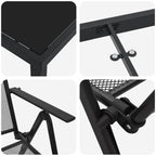 Conjunto de Comedor de Jardín 9 pcs Antracita