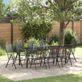 Conjunto de Comedor de Jardín 9 pcs Antracita