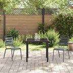 Conjunto de Comedor de Jardín 3 pcs Antracita