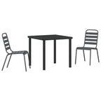 Conjunto de Comedor de Jardín 3 pcs Antracita