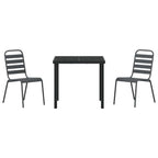Conjunto de Comedor de Jardín 3 pcs Antracita