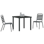 Conjunto de Comedor de Jardín 3 pcs Antracita