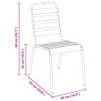 Conjunto de Comedor de Jardín 3 pcs Antracita