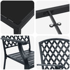 Conjunto de Comedor de Jardín 3 pcs Antracita