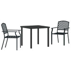 Conjunto de Comedor de Jardín 3 pcs Antracita