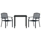 Conjunto de Comedor de Jardín 3 pcs Antracita