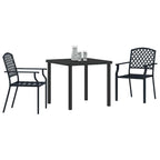 Conjunto de Comedor de Jardín 3 pcs Antracita