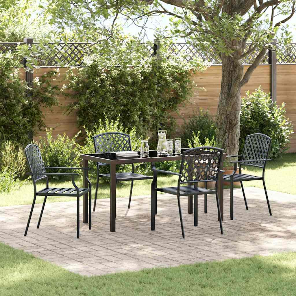 Conjunto de Comedor de Jardín 3 pcs Antracita