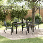 Conjunto de Comedor de Jardín 3 pcs Antracita