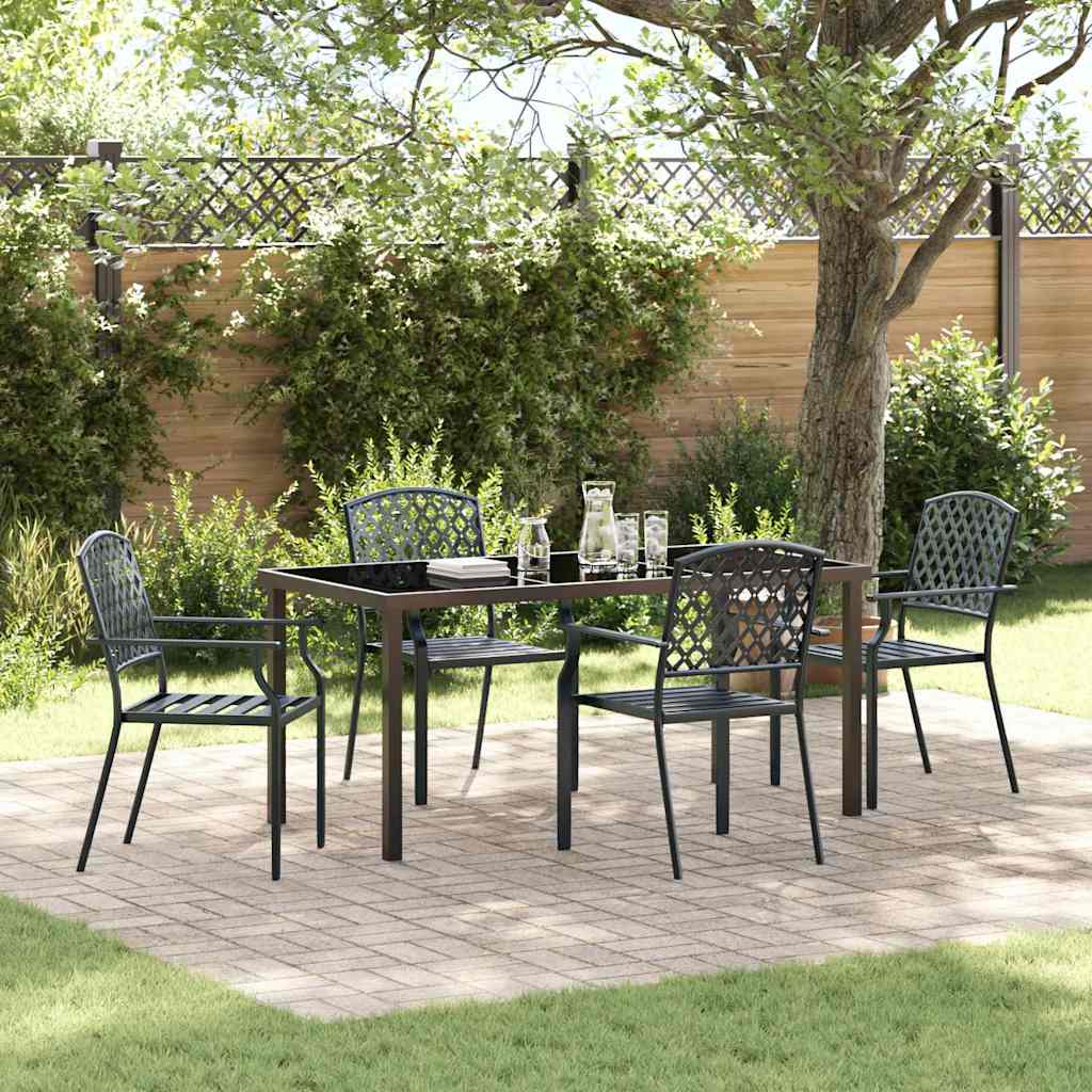 Conjunto de Comedor de Jardín 3 pcs Antracita