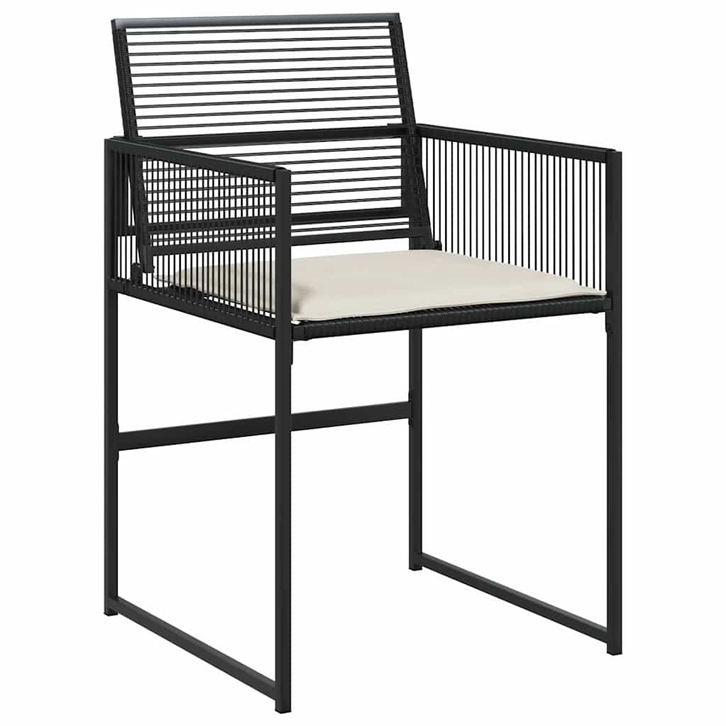 Conjunto de Comedor de Jardín 5 pcs Negro ratán sintético