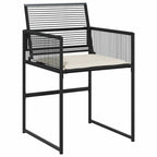 Conjunto de Comedor de Jardín 5 pcs Negro ratán sintético