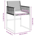 Conjunto de Comedor de Jardín 5 pcs Negro ratán sintético