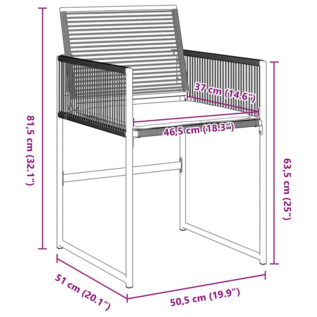 Conjunto de Comedor de Jardín 5 pcs Negro ratán sintético