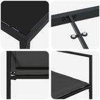 Conjunto de Comedor de Jardín 5 pcs Negro 140 x 70 x 73 cm