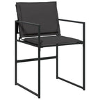 Conjunto de Comedor de Jardín 5 pcs Negro 140 x 70 x 73 cm