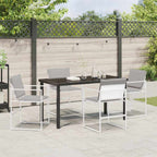 Conjunto de Comedor de Jardín 5 pcs Blanco 140 x 70 x 73 cm