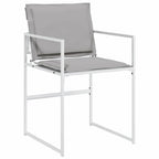 Conjunto de Comedor de Jardín 5 pcs Blanco 140 x 70 x 73 cm