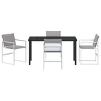 Conjunto de Comedor de Jardín 5 pcs Blanco 140 x 70 x 73 cm