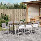 Conjunto de Comedor de Jardín 9 pcs Blanco 200 x 80 x 73 cm