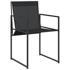 Conjunto de Comedor de Jardín 5 pcs Negro Textileno y acero