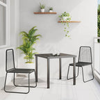 Conjunto de Comedor de Jardín 3 pcs Negro
