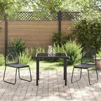 Conjunto de Comedor de Jardín 3 pcs Negro