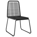 Conjunto de Comedor de Jardín 3 pcs Negro