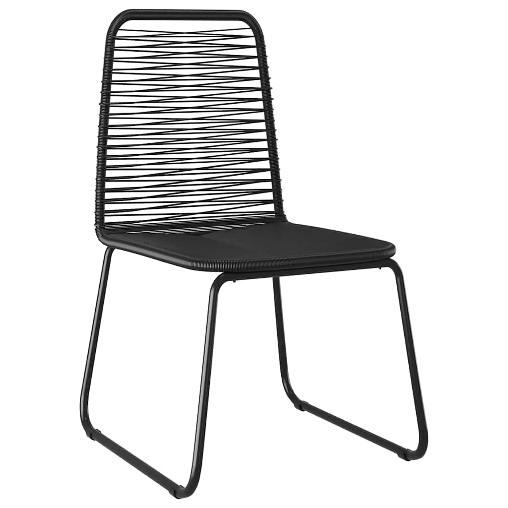 Conjunto de Comedor de Jardín 3 pcs Negro