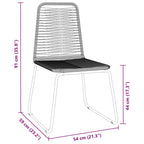 Conjunto de Comedor de Jardín 3 pcs Negro