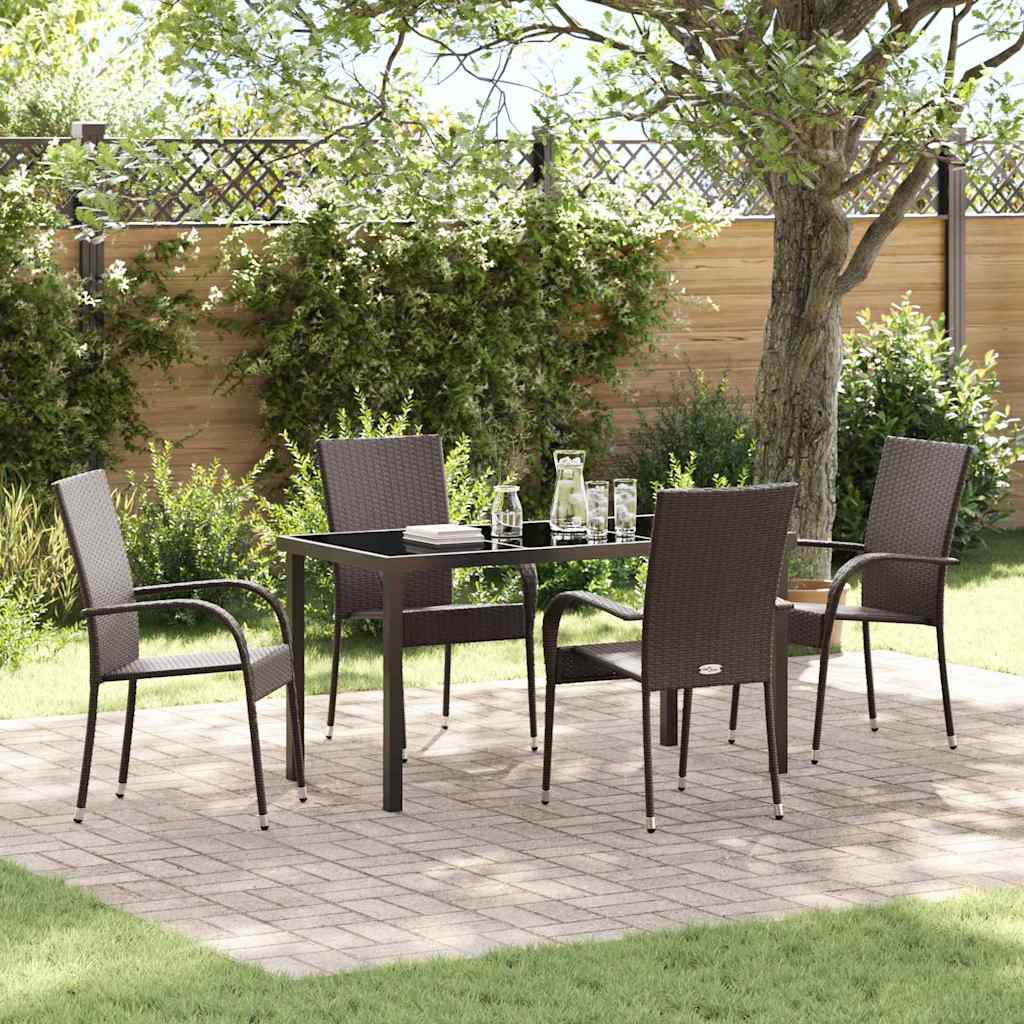Conjunto de Comedor de Jardín 3 pcs Gris