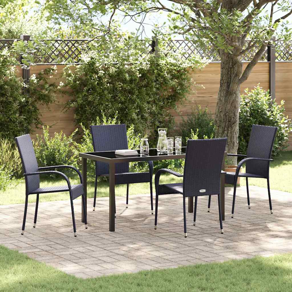 Conjunto de Comedor de Jardín 3 pcs Gris