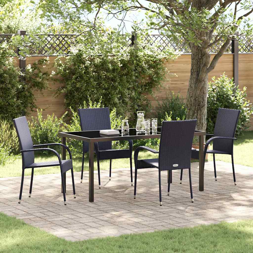 Conjunto de Comedor de Jardín 3 pcs Gris