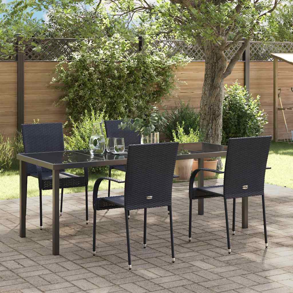 Conjunto de Comedor de Jardín 3 pcs Gris