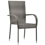 Conjunto de Comedor de Jardín 3 pcs Gris