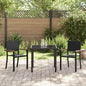 3-piece Black Outdoor Dining Set