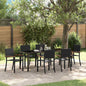 3-piece Black Outdoor Dining Set
