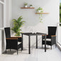 Conjunto de Comedor de Jardín con cojín 3 pcs Gris
