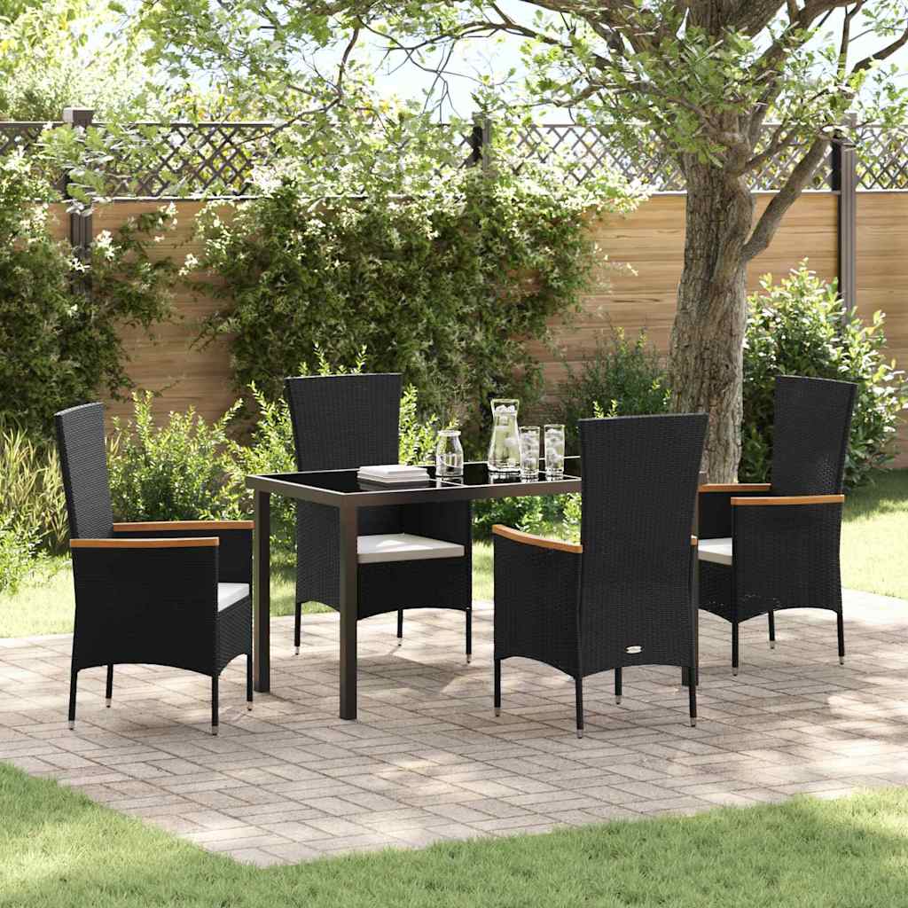 Conjunto de Refeições para Jardim com Almofada 3 pçs Cinzento