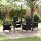 Conjunto de Comedor de Jardín con cojín 3 pcs Gris