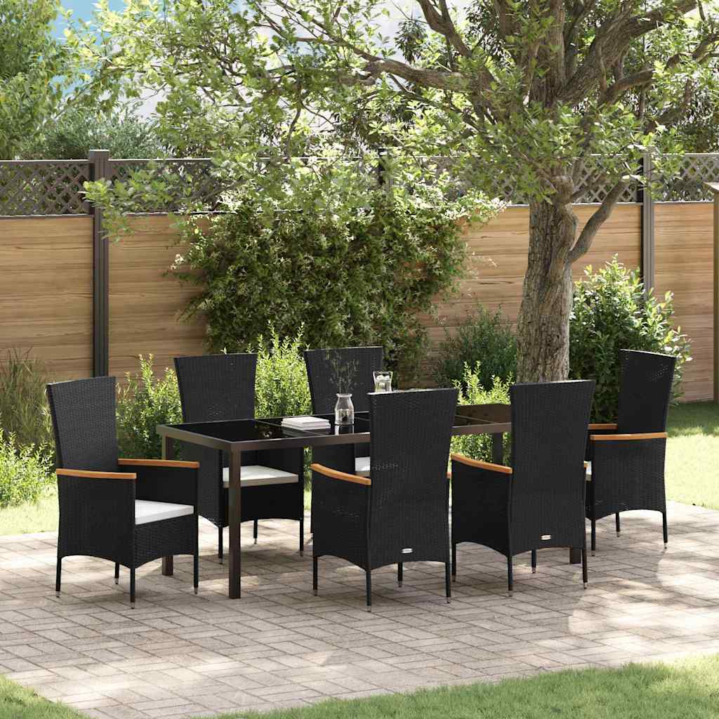 Conjunto de Refeições para Jardim com Almofada 3 pçs Cinzento
