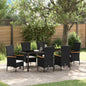 Conjunto de Comedor de Jardín con cojín 3 pcs Gris