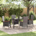 Conjunto de Comedor de Jardín con cojín 3 pcs Gris