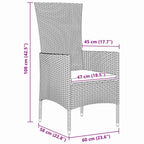 Conjunto de Comedor de Jardín 3 pcs Beige ratán sintético