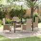 Conjunto de Comedor de Jardín 3 pcs Beige ratán sintético