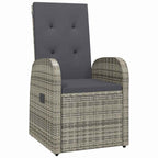 Conjunto de Comedor de Jardín 3 pcs Gris ratán sintético